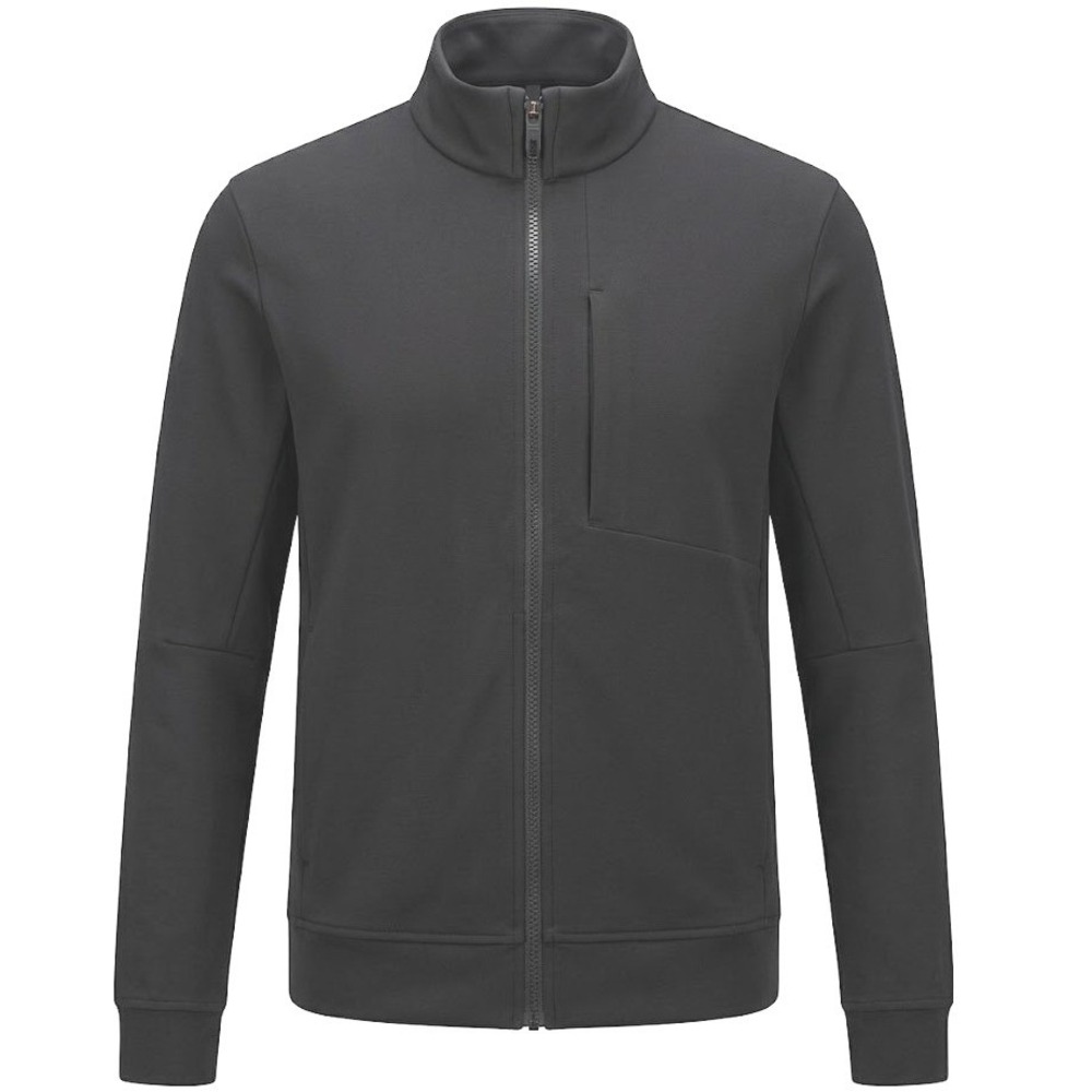 Lululemon Mens Sojourn Full Zip Jacket Black Large Tech Stretch Activewear - AC